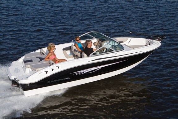 a small boat in a body of water